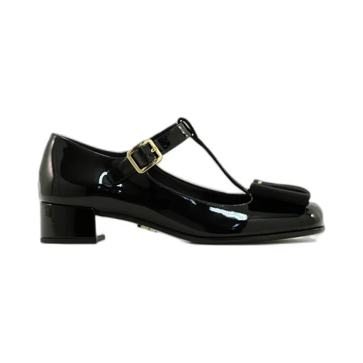 Bow Detailed Block Heeled Pumps
