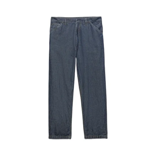 Chambray Triangle-Logo Denim Jeans