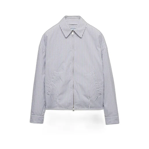Striped Poplin Blouson Jacket