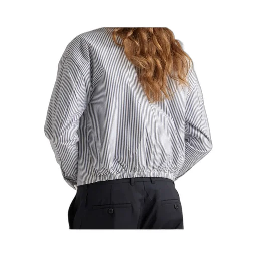 Striped Poplin Blouson Jacket