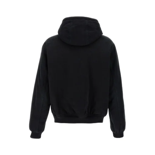 Logo Plaque Zipped Hooded Jacket