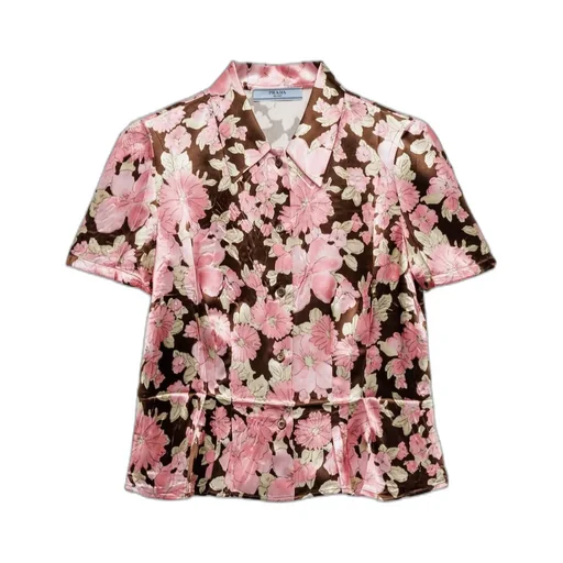 Floral Print Satin Shirt