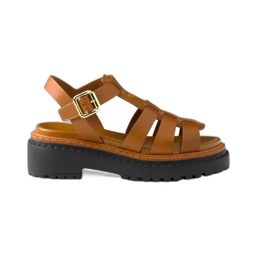 Buckle-Fastened Monolith Sandals