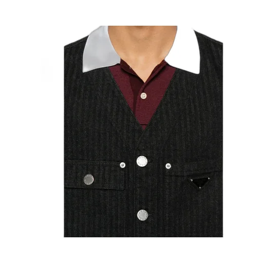 Chevron Denim Gilet