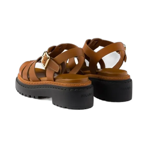 Buckle-Fastened Monolith Sandals