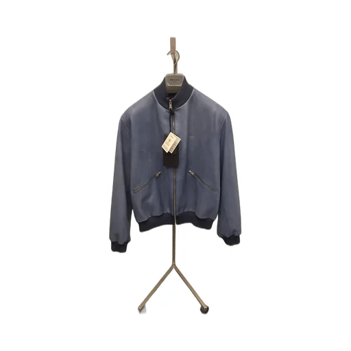 Long-Sleeved Leather Jacket