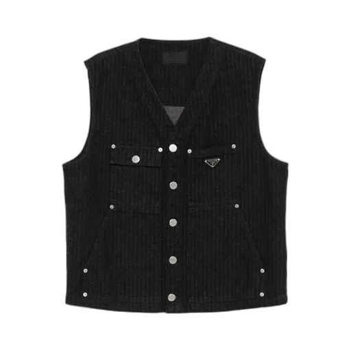 Chevron Denim Gilet