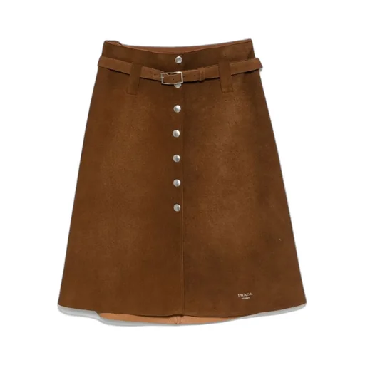Suede Midi Skirt