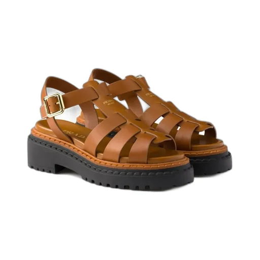Buckle-Fastened Monolith Sandals