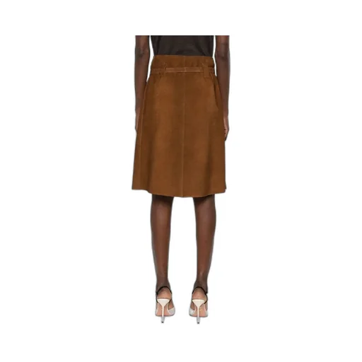 Suede Midi Skirt