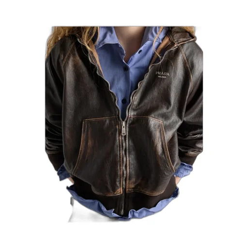 Nappa Leather Hoodie Jacket