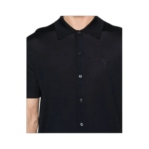 Logo-Embroidered Short-Sleeved Knitted Shirt