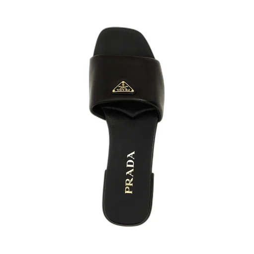 Triangle-Logo Slip-On Sandals