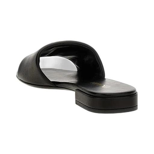 Triangle-Logo Slip-On Sandals