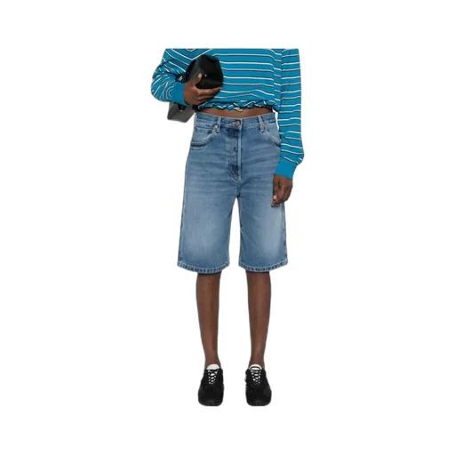 Logo-Patch Denim Shorts