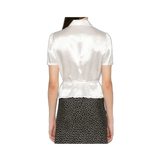 Short-Sleeved Satin Shirt
