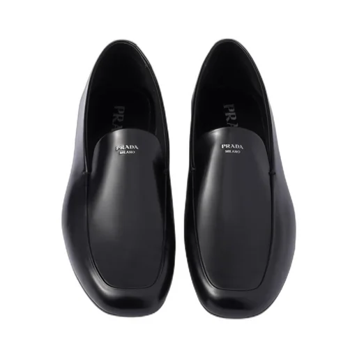 Brushed Leather Loafers