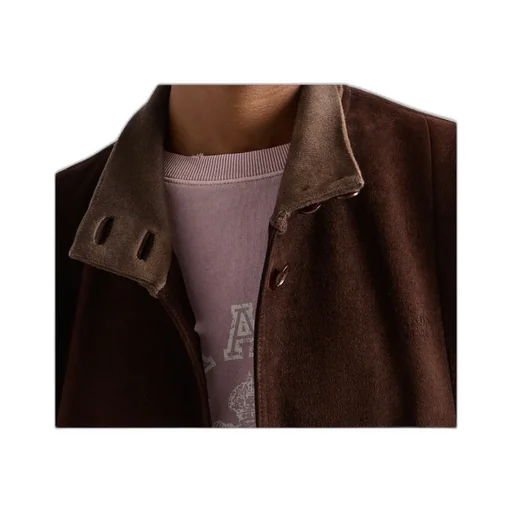 Long-Sleeved Button-Up Jacket