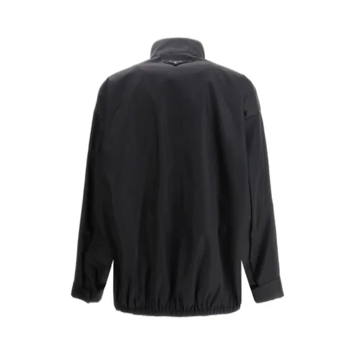 Triangle-Logo Zipped Oversized Jacket