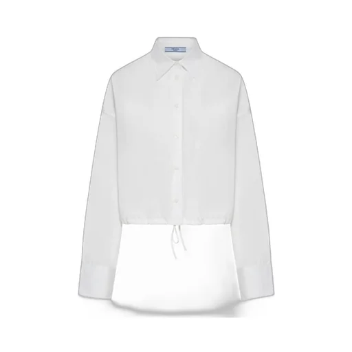 Drawstring Poplin Shirt