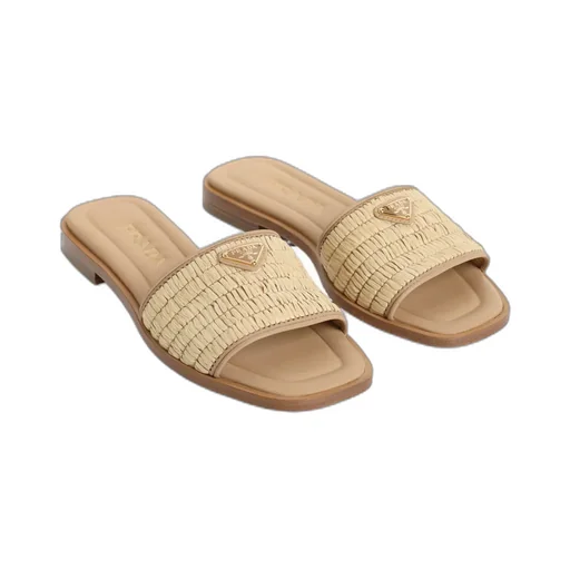 Logo Plaque Squared Toe Sandals