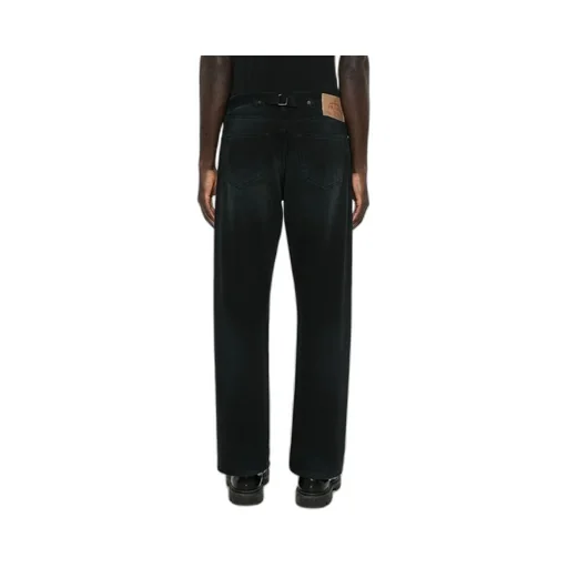 Logo Patch Straight-Leg Jeans