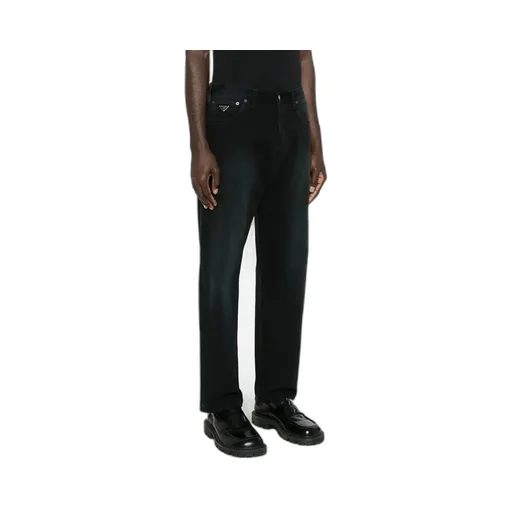 Logo Patch Straight-Leg Jeans