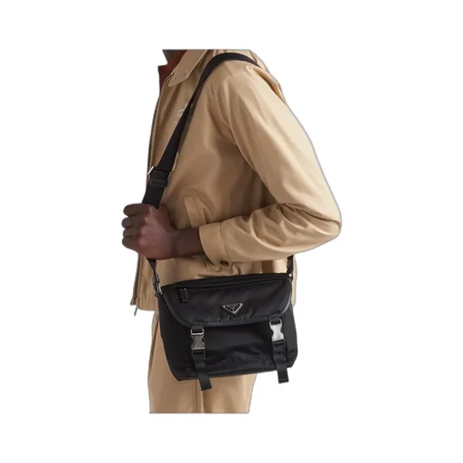 Re-Nylon Foldover-Top Shoulder Bag