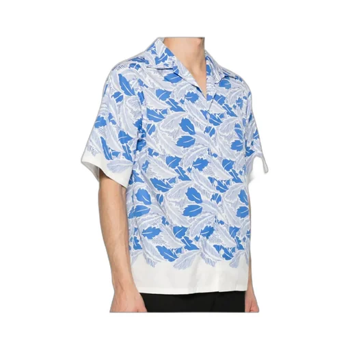 Leaf Print Short Sleeve Shirt
