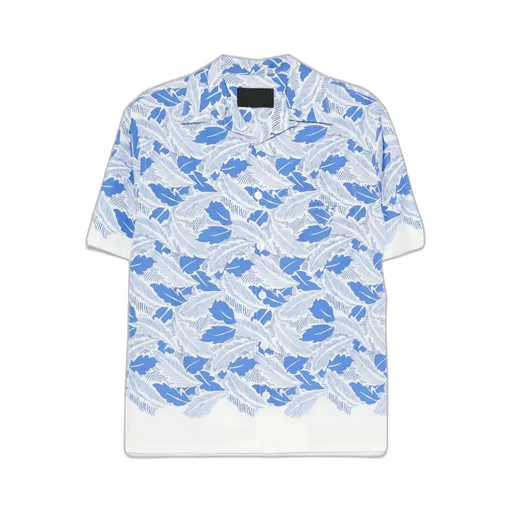 Leaf Print Short Sleeve Shirt