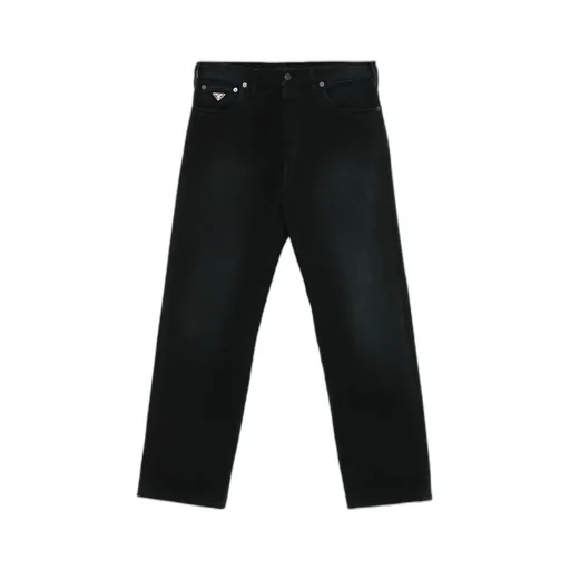 Logo Patch Straight-Leg Jeans