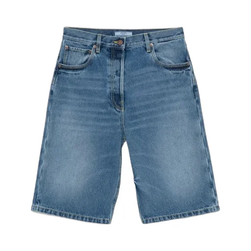 Logo-Patch Denim Shorts