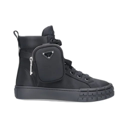 Re-Nylon High-Top Sneakers With Pouch