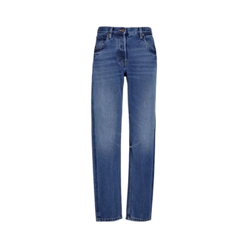 Logo-Patch Distressed Jeans