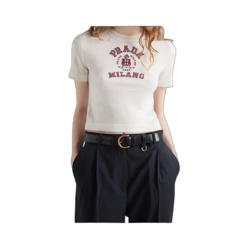 Logo-Intarsia Knitted Top