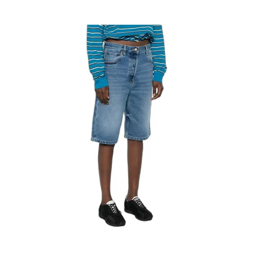 Logo-Patch Denim Shorts