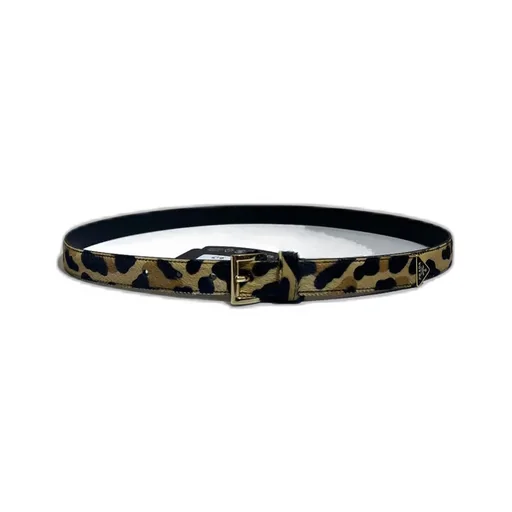 Leopard-Panel Belt