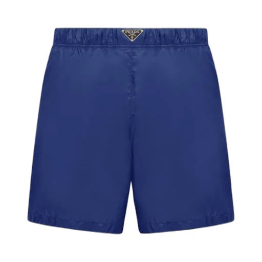 Triangle-Logo Mid-Rise Swim Shorts