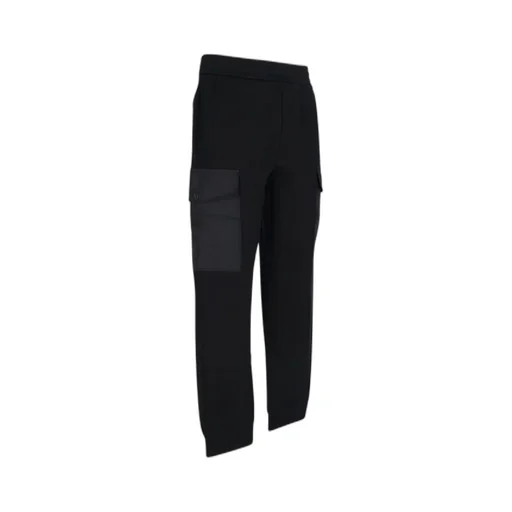 Cotton Fleece Joggers With Re-Nylon Details