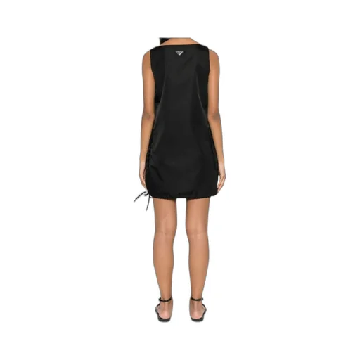 Logo Plaque Sleeveless Mini Dress