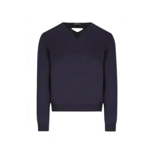 V-Neck Knitted Cropped Sweater