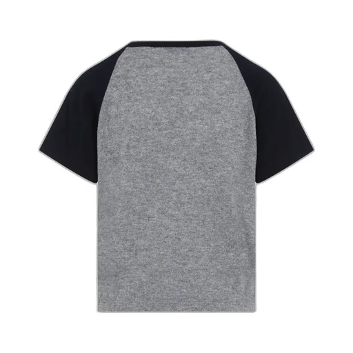 Logo Detailed Short Sleeved Knitted Top