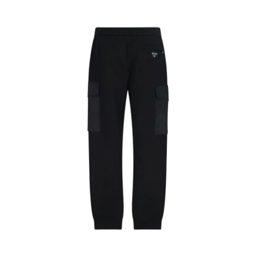 Cotton Fleece Joggers With Re-Nylon Details