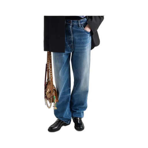 Logo Patch Wide-Leg Jeans