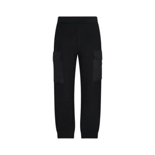 Cotton Fleece Joggers With Re-Nylon Details