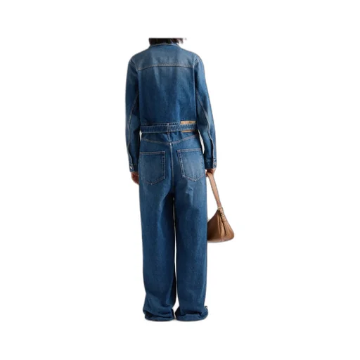 Belted Denim Jumpsuit