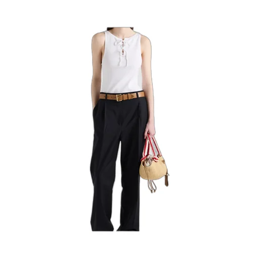 Logo Patch Scoop Neck Tank Top