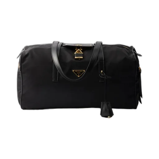 Triangle-Logo Zipped Large Luggage