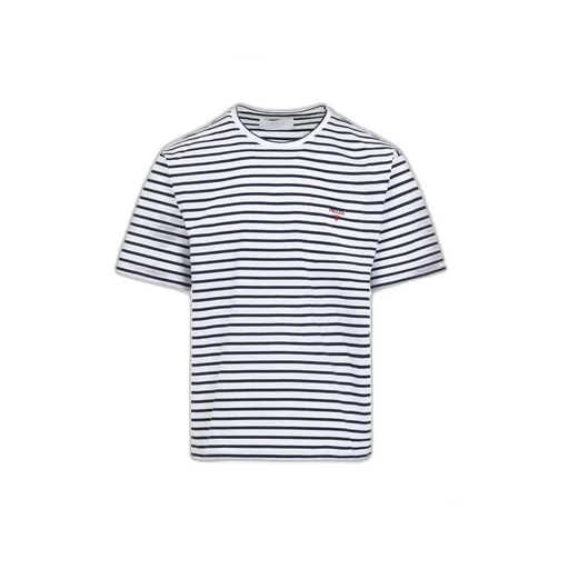 Logo Embroidered Striped T-Shirt