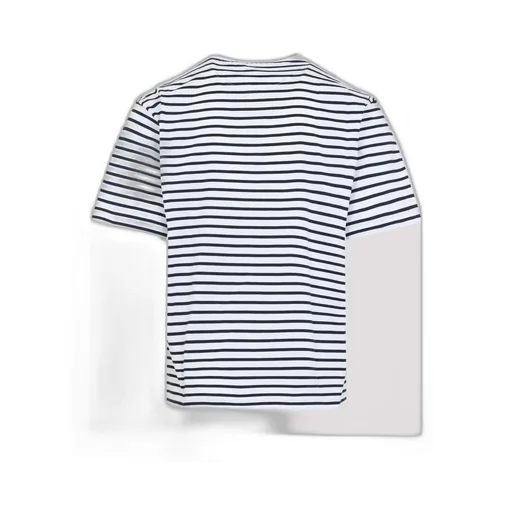 Logo Embroidered Striped T-Shirt